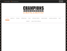 Tablet Screenshot of championsfuncenter.com